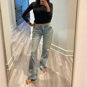 Zara mid rise bootcut jeans